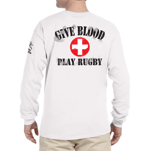 Rugby Imports Give Blood Play Rugby LS T-Shirt