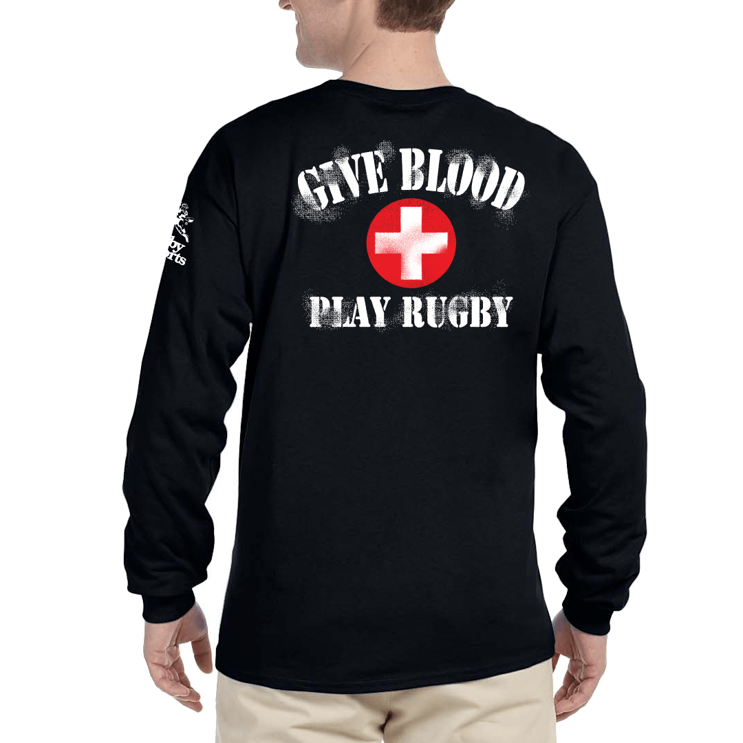 Rugby Imports Give Blood Play Rugby LS T-Shirt