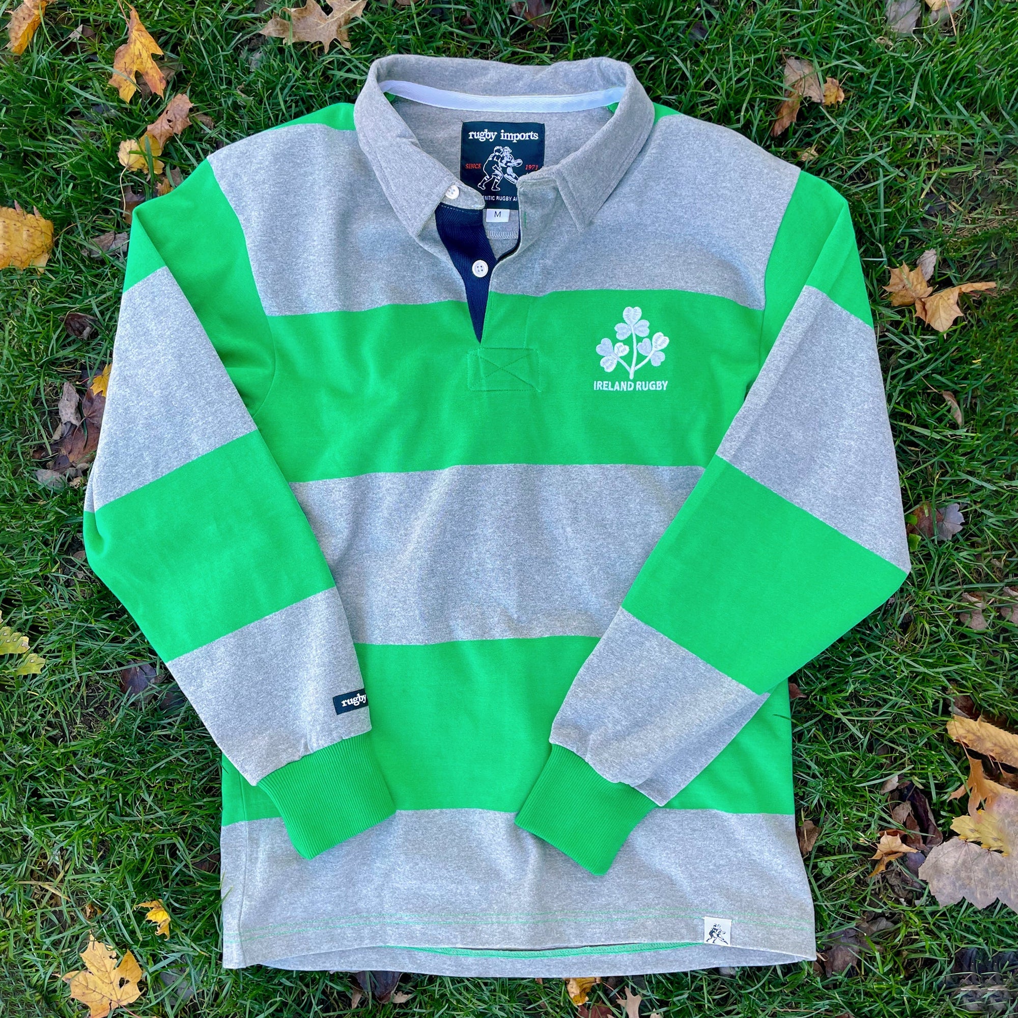 Rugby Imports Ireland Grey Hoops Rugby Jersey