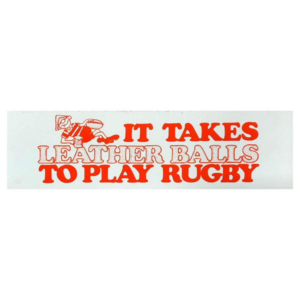Leather Balls Rugby Bumper Sticker Rugby Imports