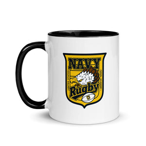 Rugby Imports Navy Rugby White Ceramic Mug with Color Inside