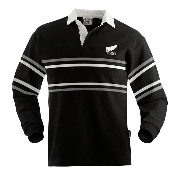 ウェア 16aw striped rugby black rugby-imports-new-zealand-