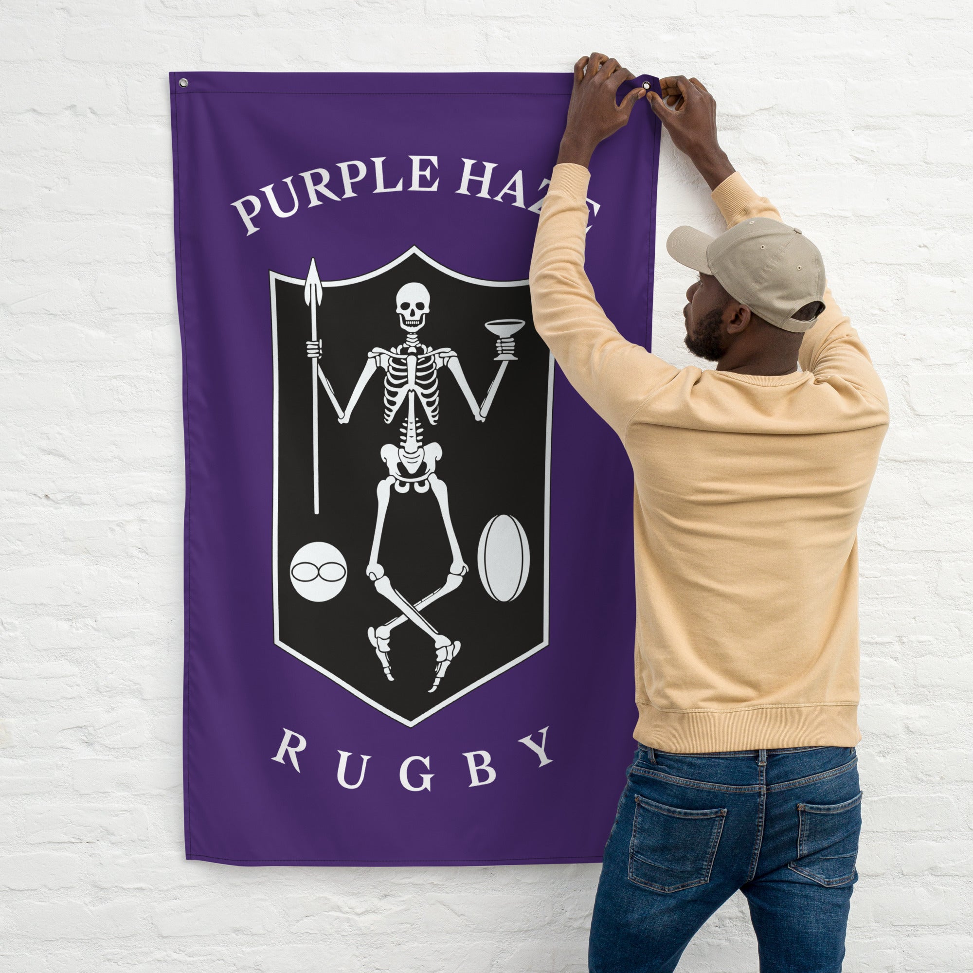 Rugby Imports Purple Haze Rugby Wall Flag