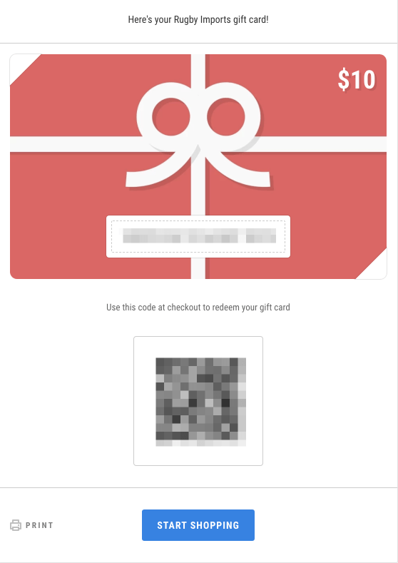 Rugby Imports Rugby Imports Online Gift Card