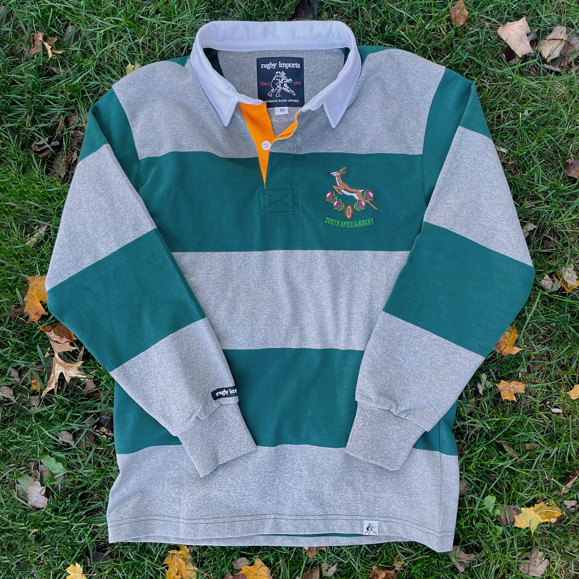 Rugby Imports South Africa Grey Hoops Rugby Jersey
