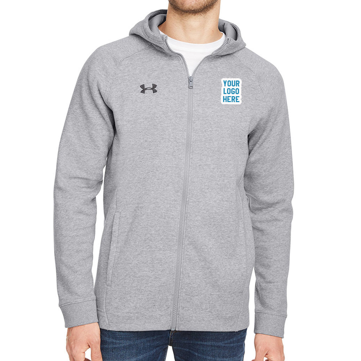 Rugby Imports Under Armour Hustle Fleece Zip Hoody