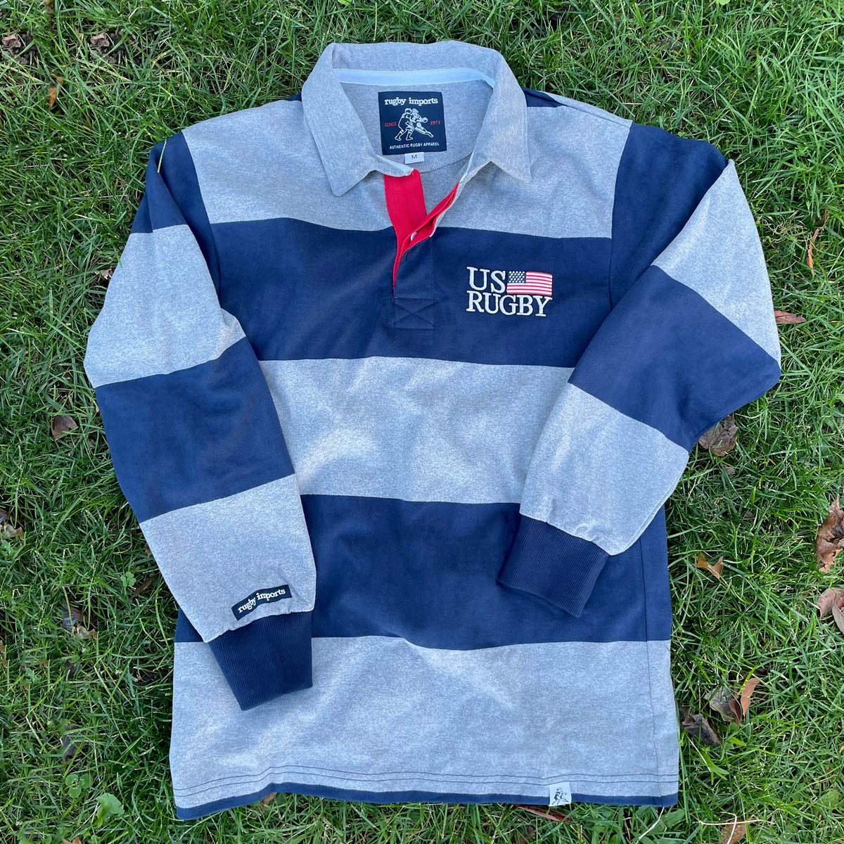 Rugby Imports USA Grey Hoops Rugby Jersey