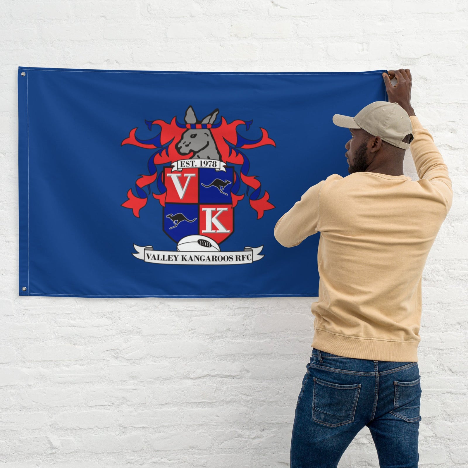 Rugby Imports Valley Kangaroos Wall Flag