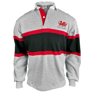 Rugby Imports Wales Grey Stripe Rugby Jersey