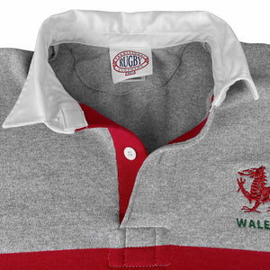 Rugby Imports Wales Grey Stripe Rugby Jersey