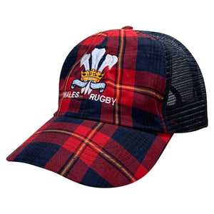 Rugby Imports Wales Rugby Plaid Trucker Cap