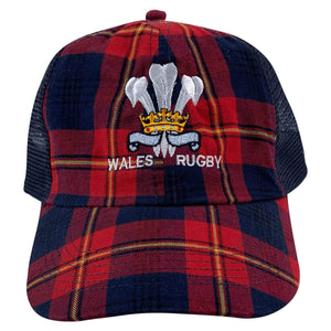 Rugby Imports Wales Rugby Plaid Trucker Cap